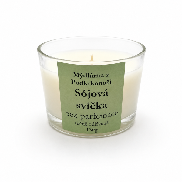 Sójová svíčka ve skle - bez parfemace (5)