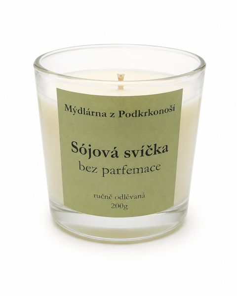 Sójová svíčka ve skle - bez parfemace (8)