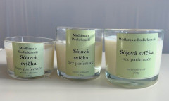 Sójová svíčka ve skle - bez parfemace (1)