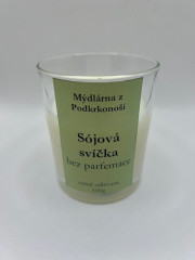 Sójová svíčka ve skle - bez parfemace (2)