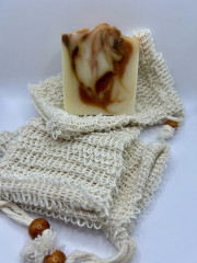 Sisalový sáček na mýdlo (peelingový) přírodní materiál, ekologická alternativa