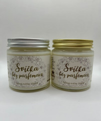 Svíčka bez parfemace - jemné světlo (1)