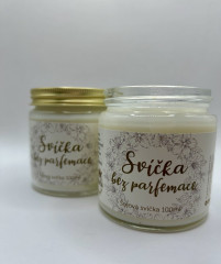 Svíčka bez parfemace - jemné světlo (2)