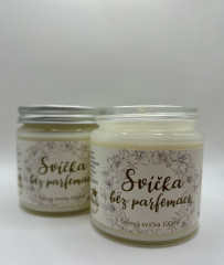Svíčka bez parfemace - jemné světlo (3)
