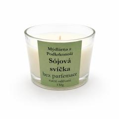 Sójová svíčka ve skle - bez parfemace (5)