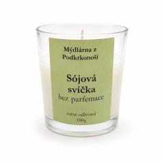 Sójová svíčka ve skle - bez parfemace (7)