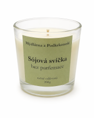 Sójová svíčka ve skle - bez parfemace (8)